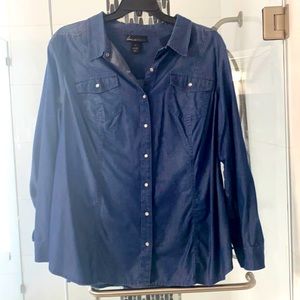 COPY - Lane Bryant Denim Blouse Size 24
